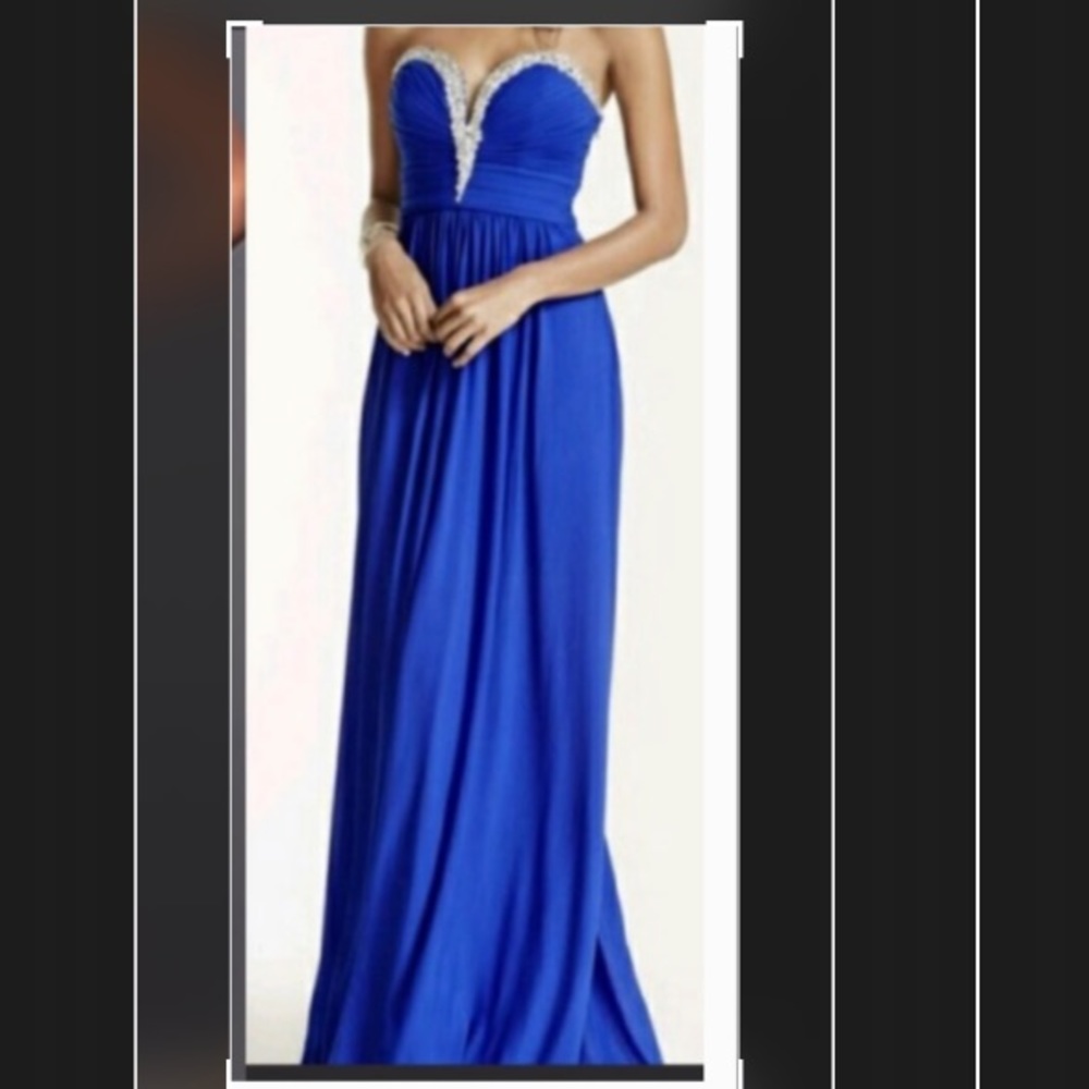 Beautiful Beyond by Jovani Strapless Royal Blue